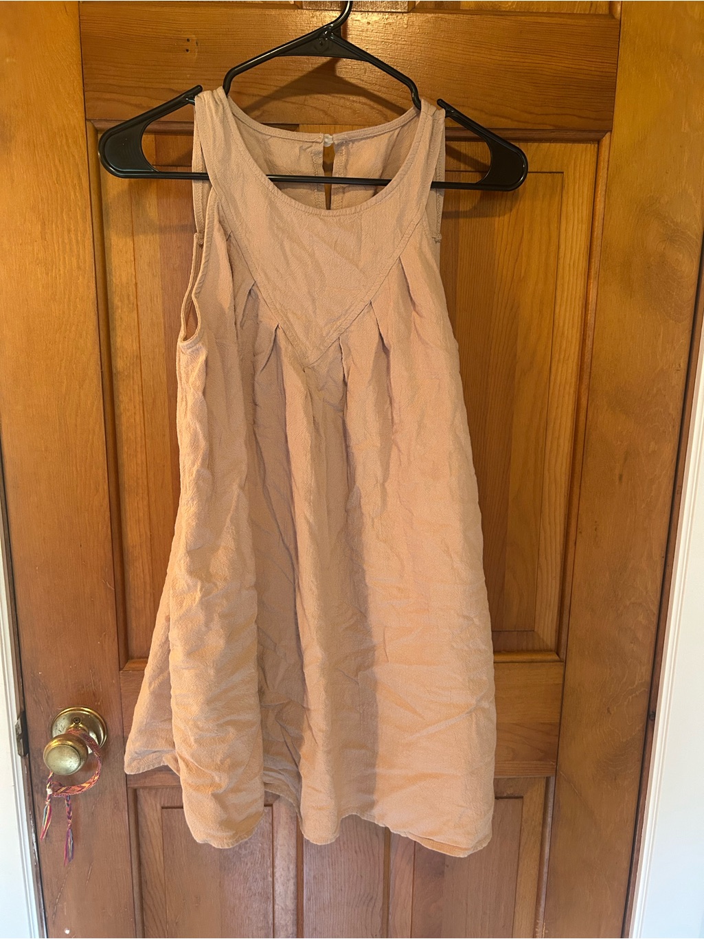 Sleeveless Tan Summer Dress